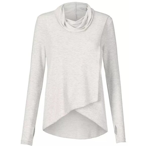 CABI Sport Topper Cowl Neck Long Sleeve Heather Gray Sz XS #3671 EUC - Picture 1 of 5